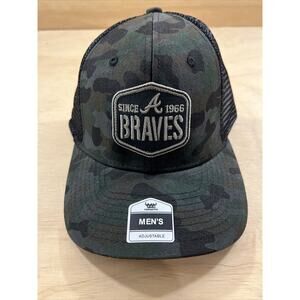 Atlanta Braves Camo Hat MLB NEW Snap Back Adjustable
